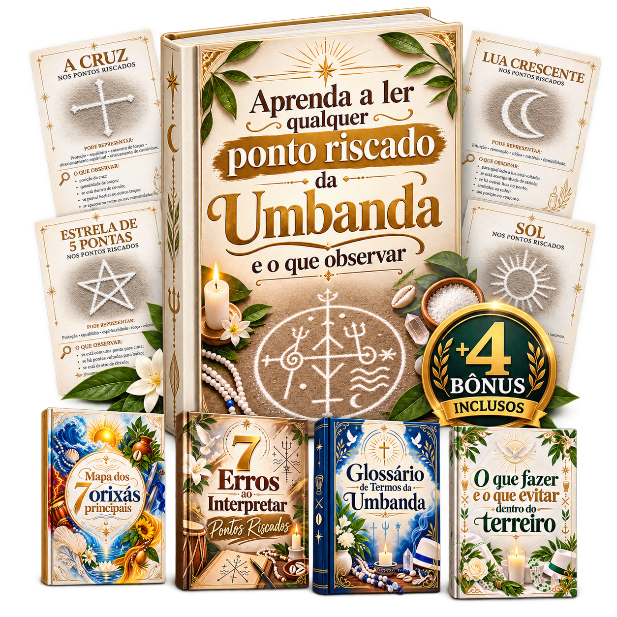 Capa do e-book Aprenda a ler qualquer ponto riscado da Umbanda e o que observar